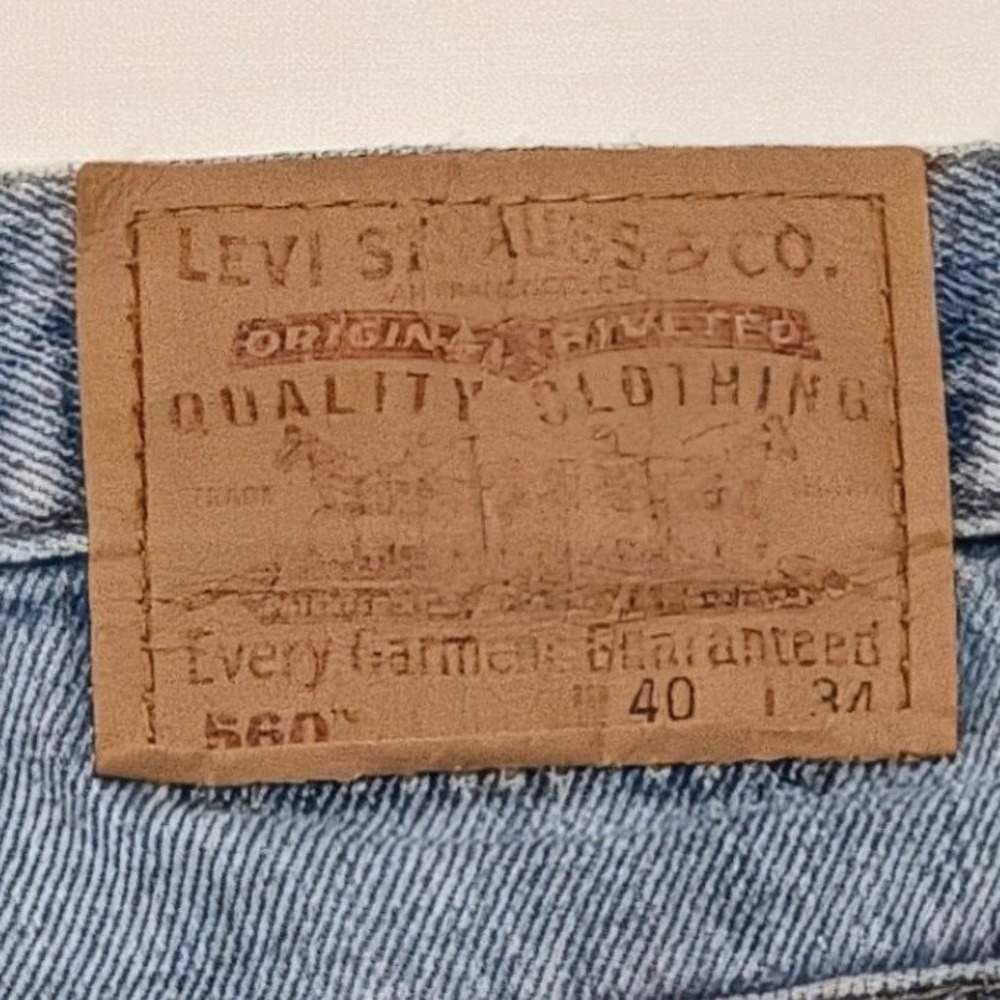 Levi's 560 Loose Fit Tapered Leg Jeans Light Wash Denim 40x34 Mens Vintage